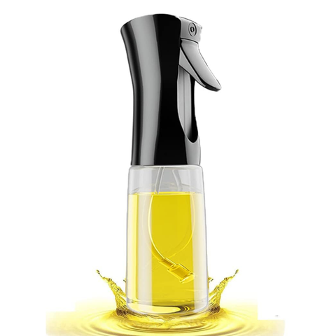 Sticla pulverizatoare de ulei sau otet Transparenta, 210 ml, 19,5х5.5 cm, Alb/Negru