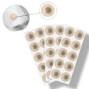 Plasturi nazali magnetici pentru dilatator nazal Salestore®️ 30 magneti nazali rotunzi si puternici, Confortabili si rezistenti pe timp indelungat, Bej