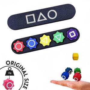 Joc Gonggi, Joc Traditional Coreean Salestore.ro® cu greutate echilibrata, printat 3D, perfect pentru copii si familii, multicolor